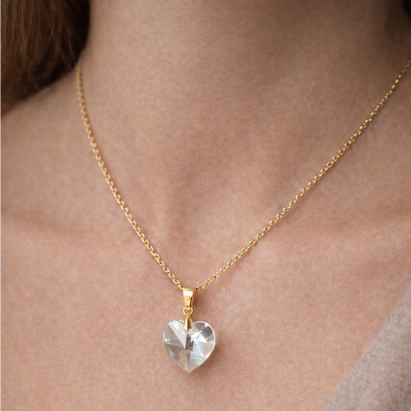 Swarovski Jewelry - Swarovski Clear Crystal Heart Pendant